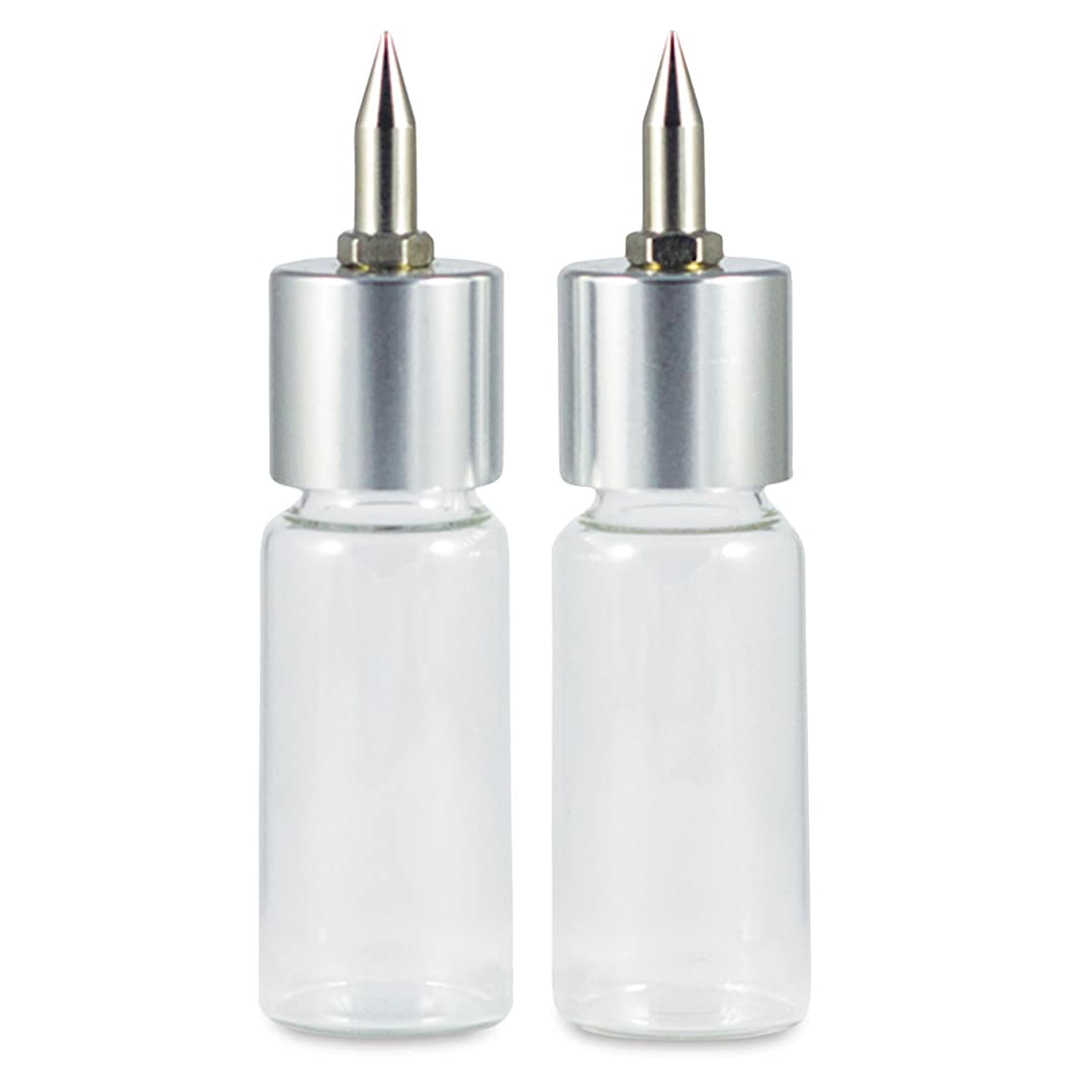 Open in modal - Sparmax Gravity Flyer SR Airbrush Accessories - 2 Glass bottles with airbrush attachment caps