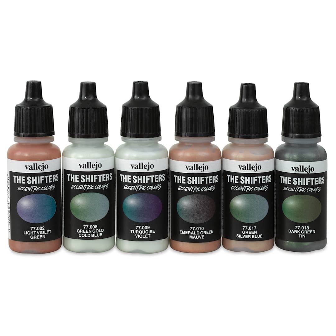 Open in modal - Vallejo The Shifters Eccentric Acrylic Airbrush Colors - 17 ml, Set of 6, Galaxy Dust (Set contents)