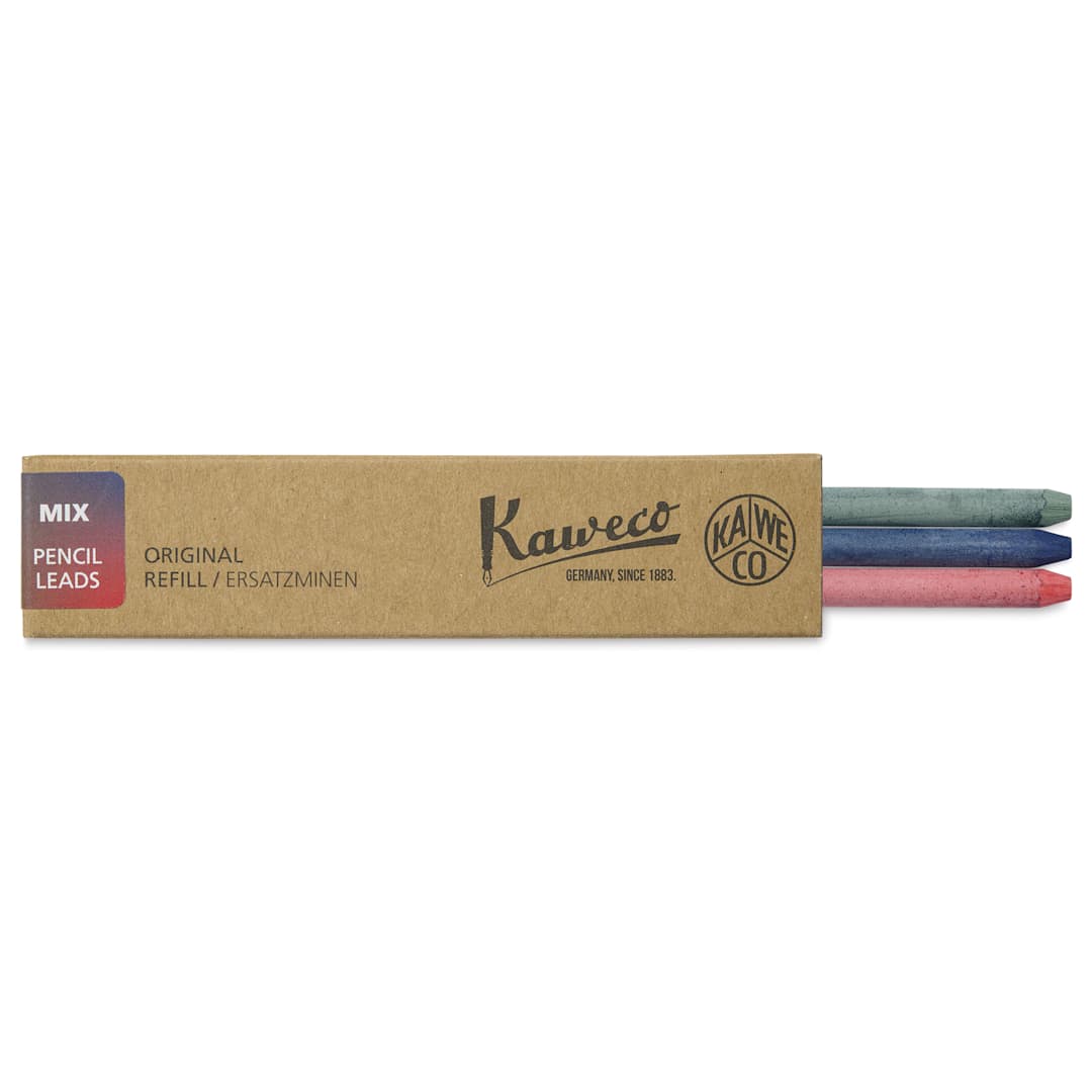 Open in modal - Kaweco Clutch Pencil All Purpose Lead Refills - Assorted, 5.6 mm, Pkg of 3, leads shown out of pack