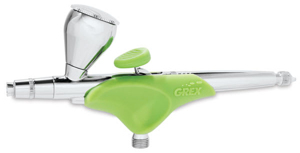 Open in modal - Grex Genesis Ergonomic Airbrushes - Side view of Top Gravity Feed Airbrush
