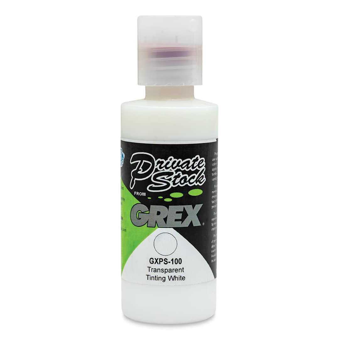 Open in modal - Grex Private Stock Airbrush Base Modifier -  Transparent Tinting White, 2 oz