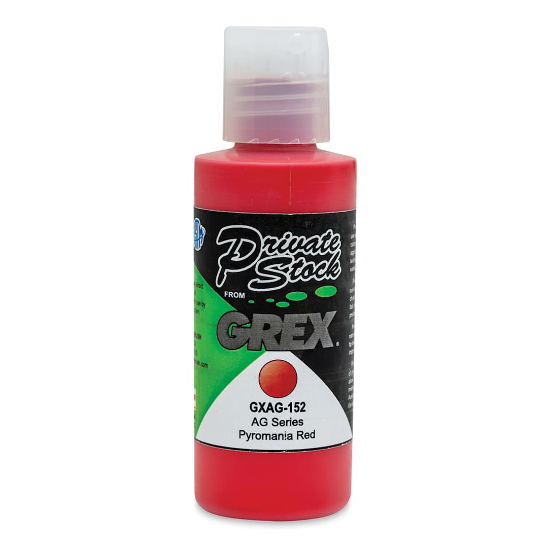 Open in modal - Grex Private Stock Airbrush Color - Pyromania Red, 2 oz