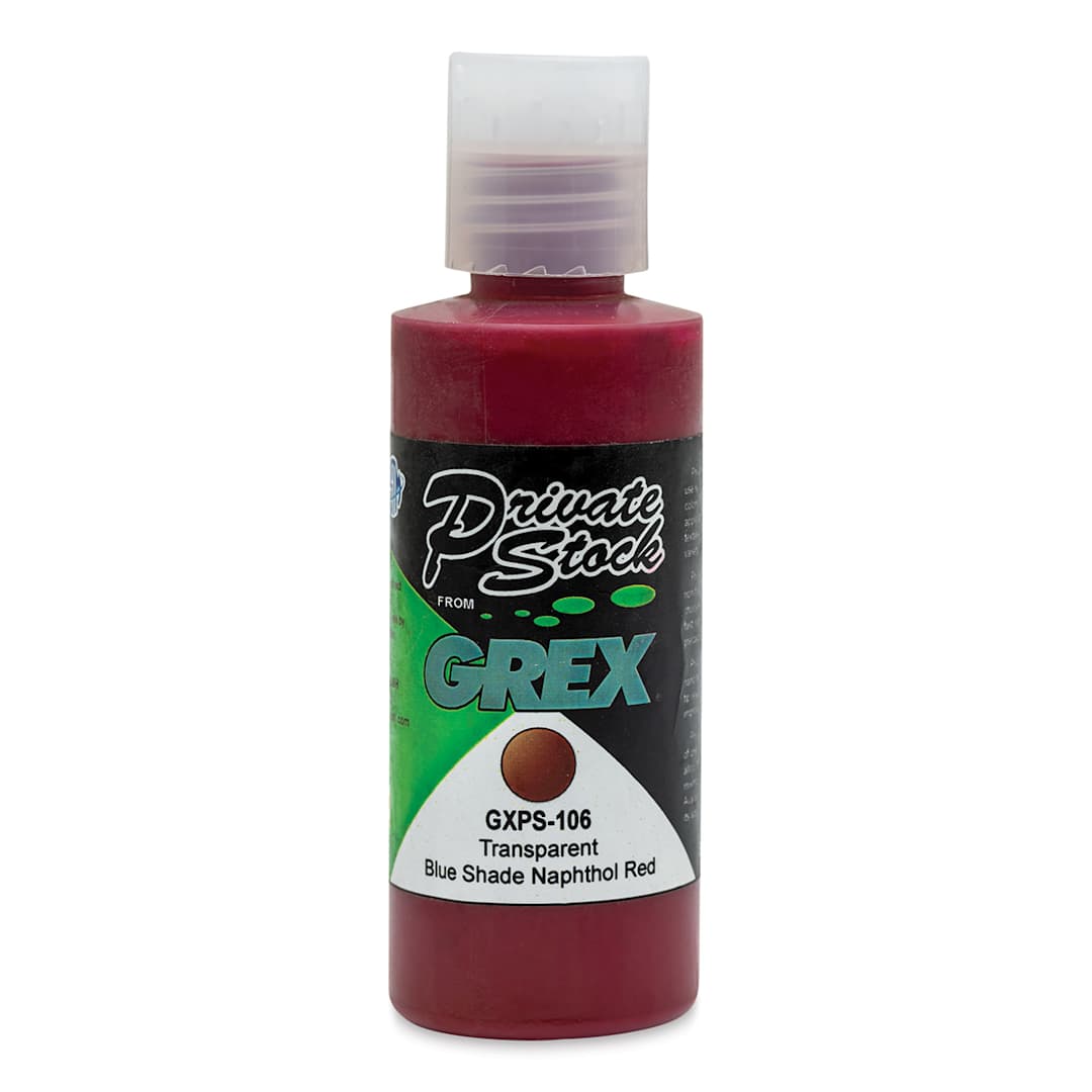 Open in modal - Grex Private Stock Airbrush Color - Transparent Napthol Red (Blue Shade), 2 oz