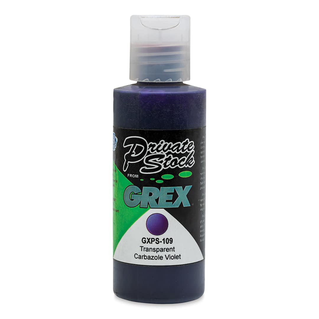 Open in modal - Grex Private Stock Airbrush Color - Transparent Carbazole Violet, 2 oz