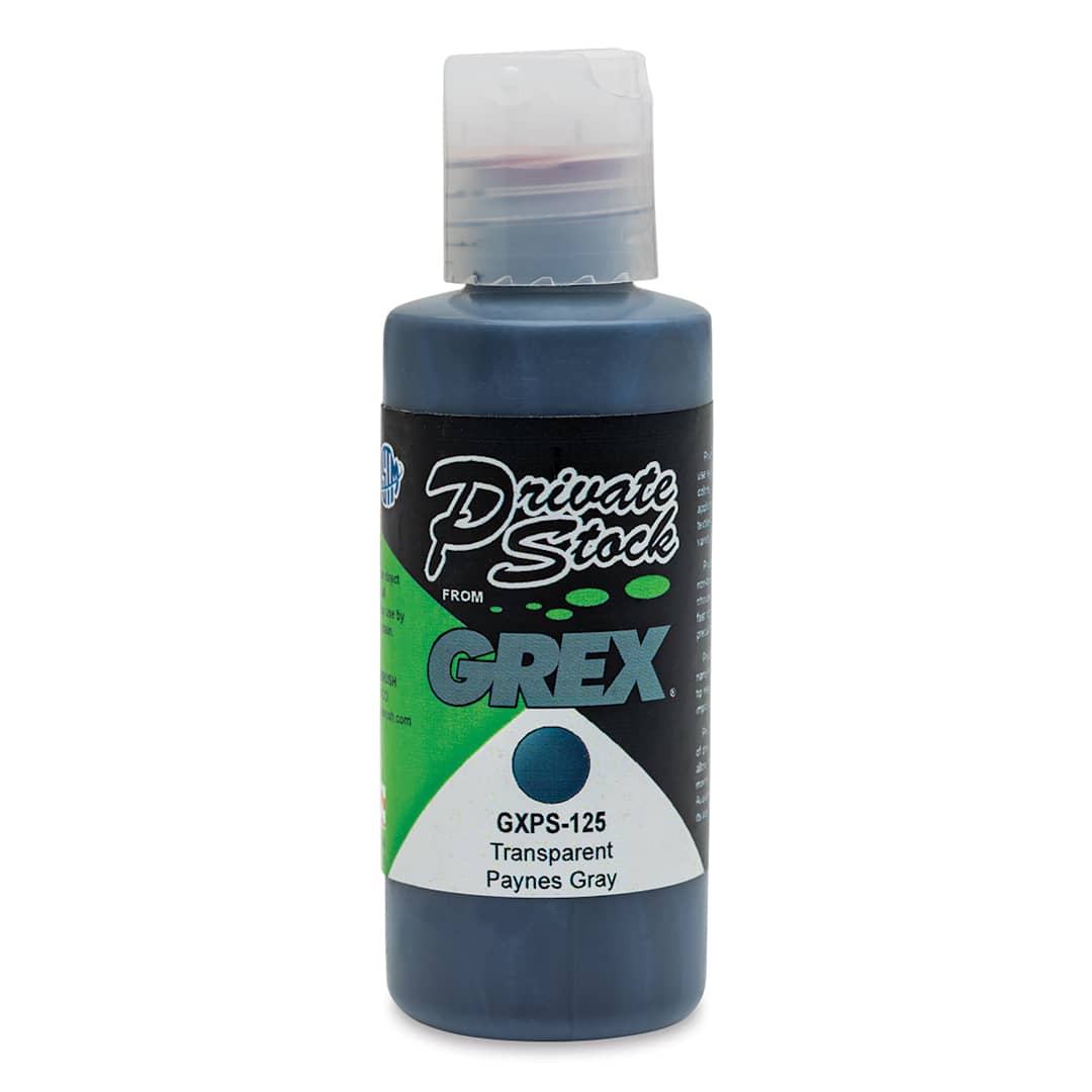 Open in modal - Grex Private Stock Airbrush Color - Transparent Payne's Gray, 2 oz