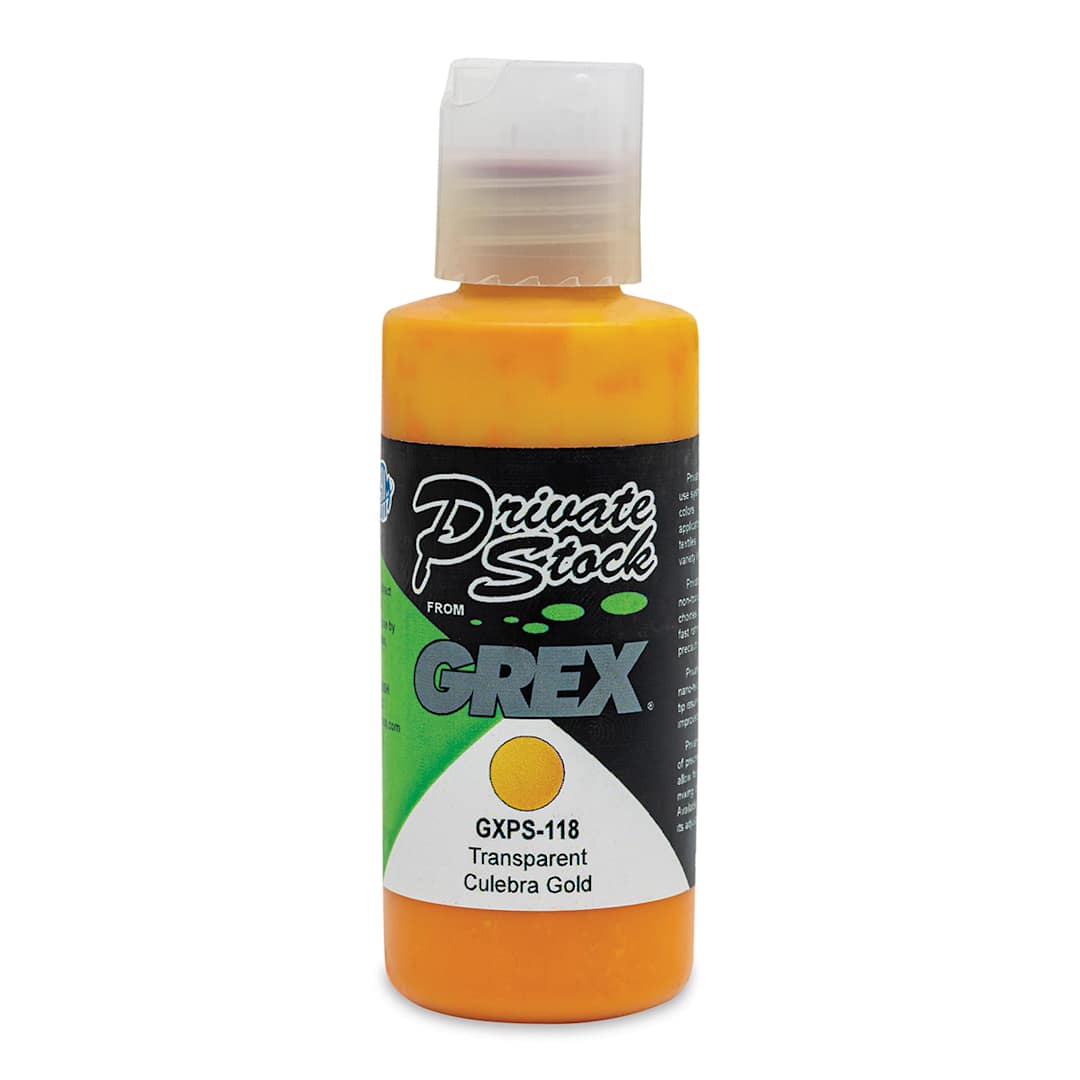 Open in modal - Grex Private Stock Airbrush Color - Transparent Culbera Gold, 2 oz