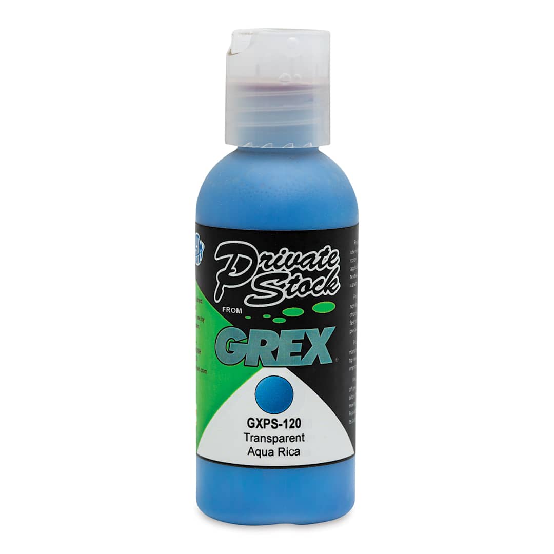 Open in modal - Grex Private Stock Airbrush Color - Transparent Aqua Rica, 2 oz