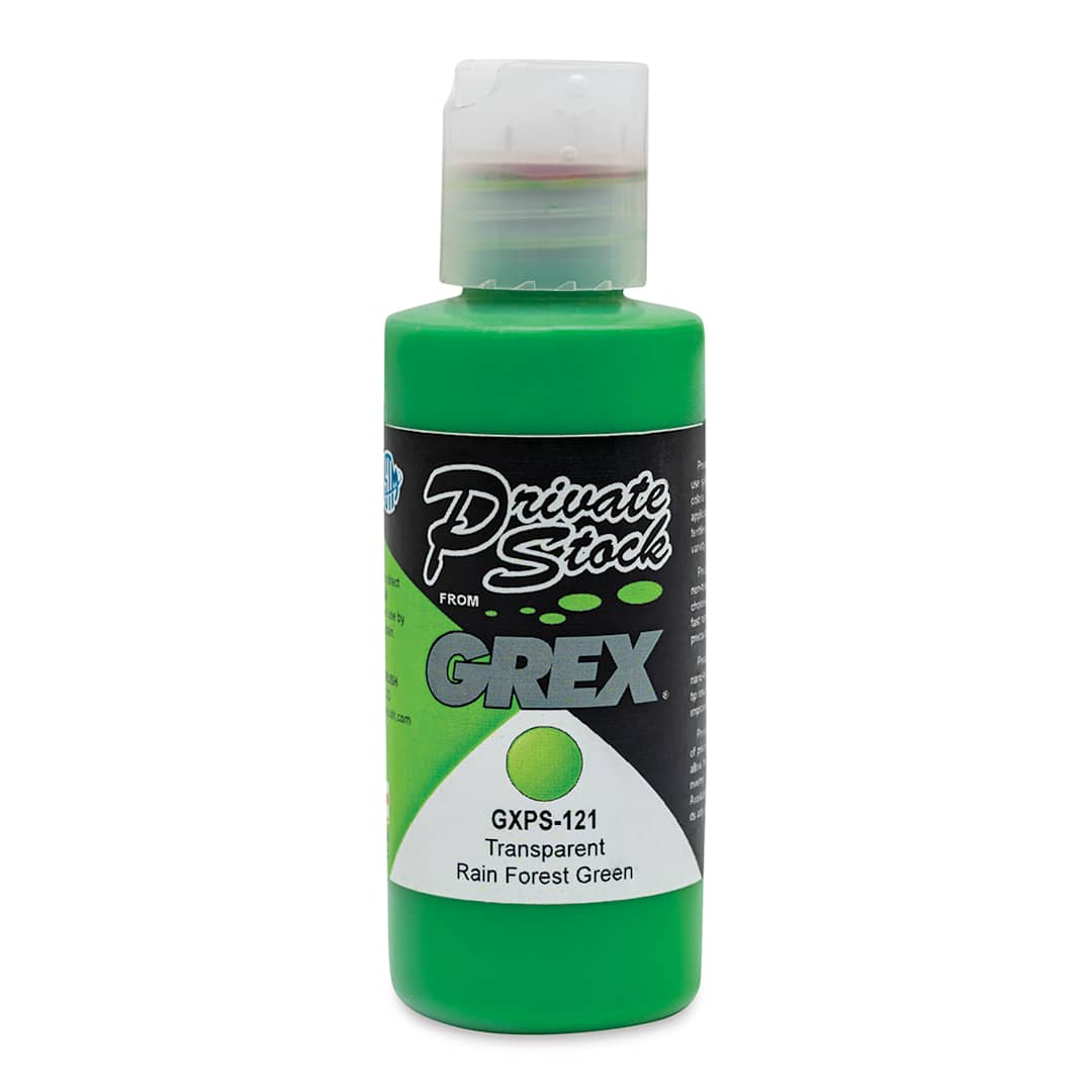 Open in modal - Grex Private Stock Airbrush Transparent Rain Forest Green, 2 oz