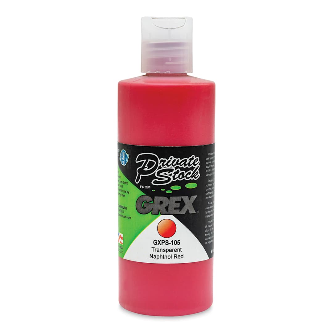 Open in modal - Grex Private Stock Airbrush Colors - Transparent Red Napthol, 4 oz