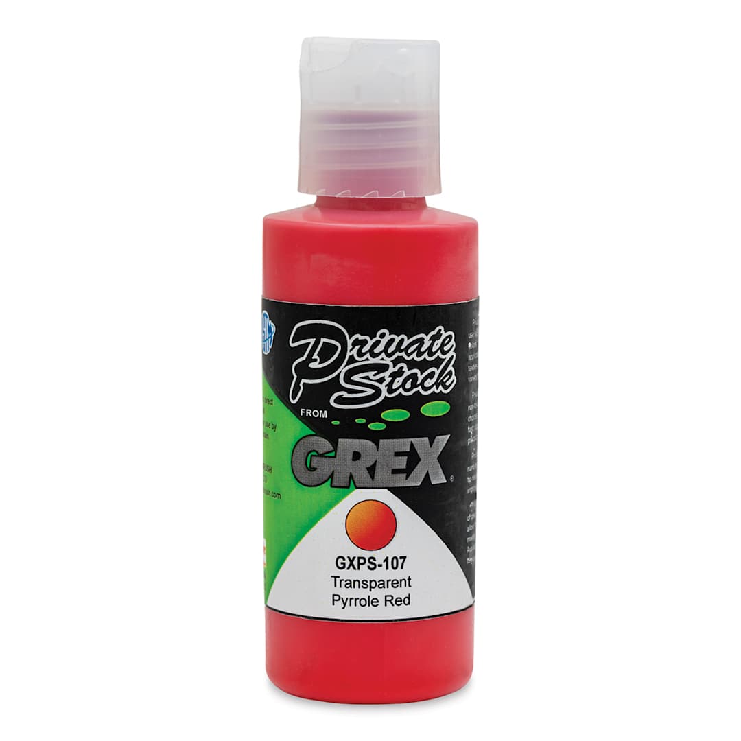 Open in modal - Grex Private Stock Airbrush Color - Transparent Pyrrole Red, 2 oz