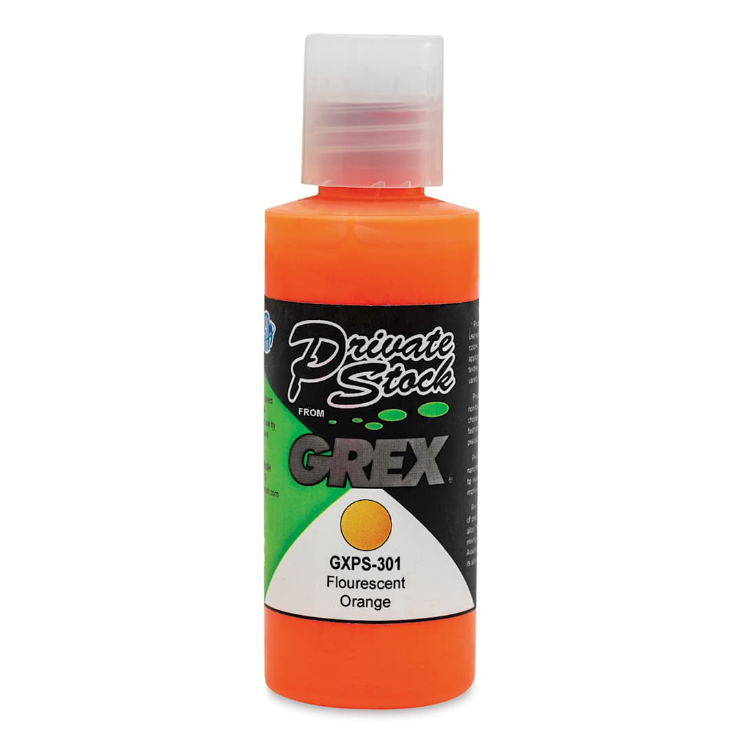 Open in modal - Grex Private Stock Airbrush Color - Fluorescent Orange, 2 oz