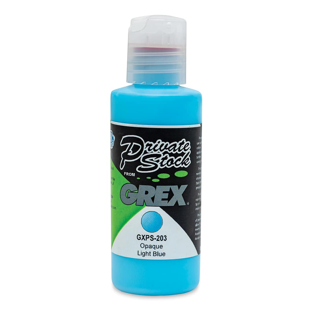 Open in modal - Grex Private Stock Airbrush Color - Opaque Light Blue, 2 oz