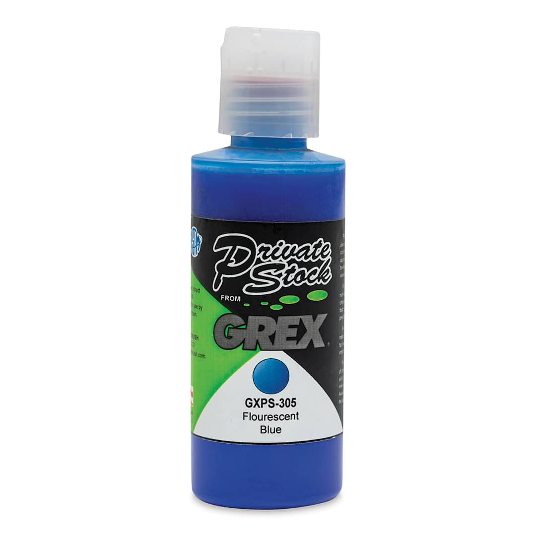 Open in modal - Grex Private Stock Airbrush Color - Fluorescent Blue, 2 oz