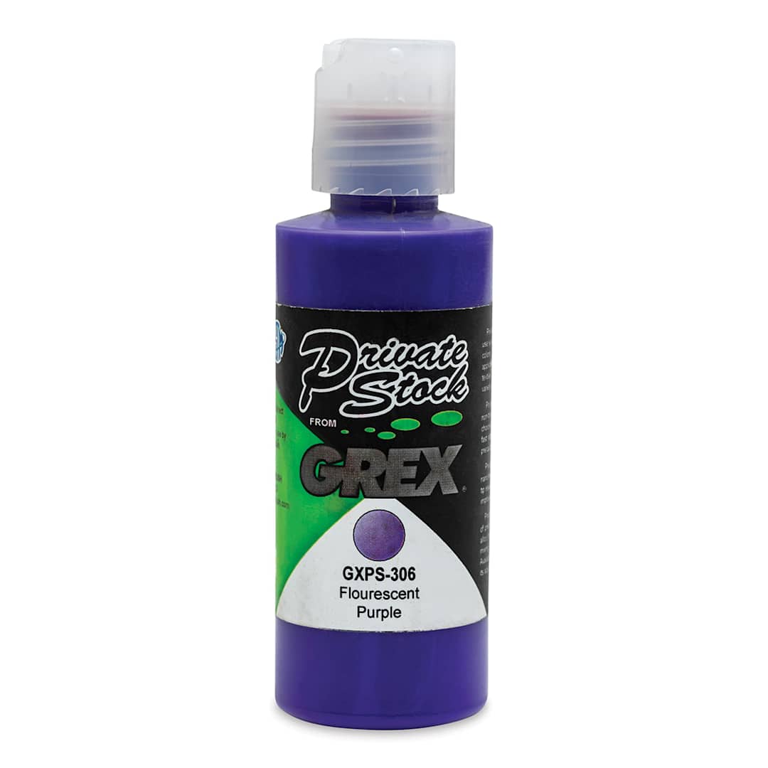 Open in modal - Grex Private Stock Airbrush Color - Fluorescent Purple, 2 oz