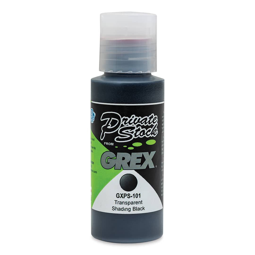 Open in modal - Grex Private Stock Airbrush Color - Transparent Shading Black, 2 oz