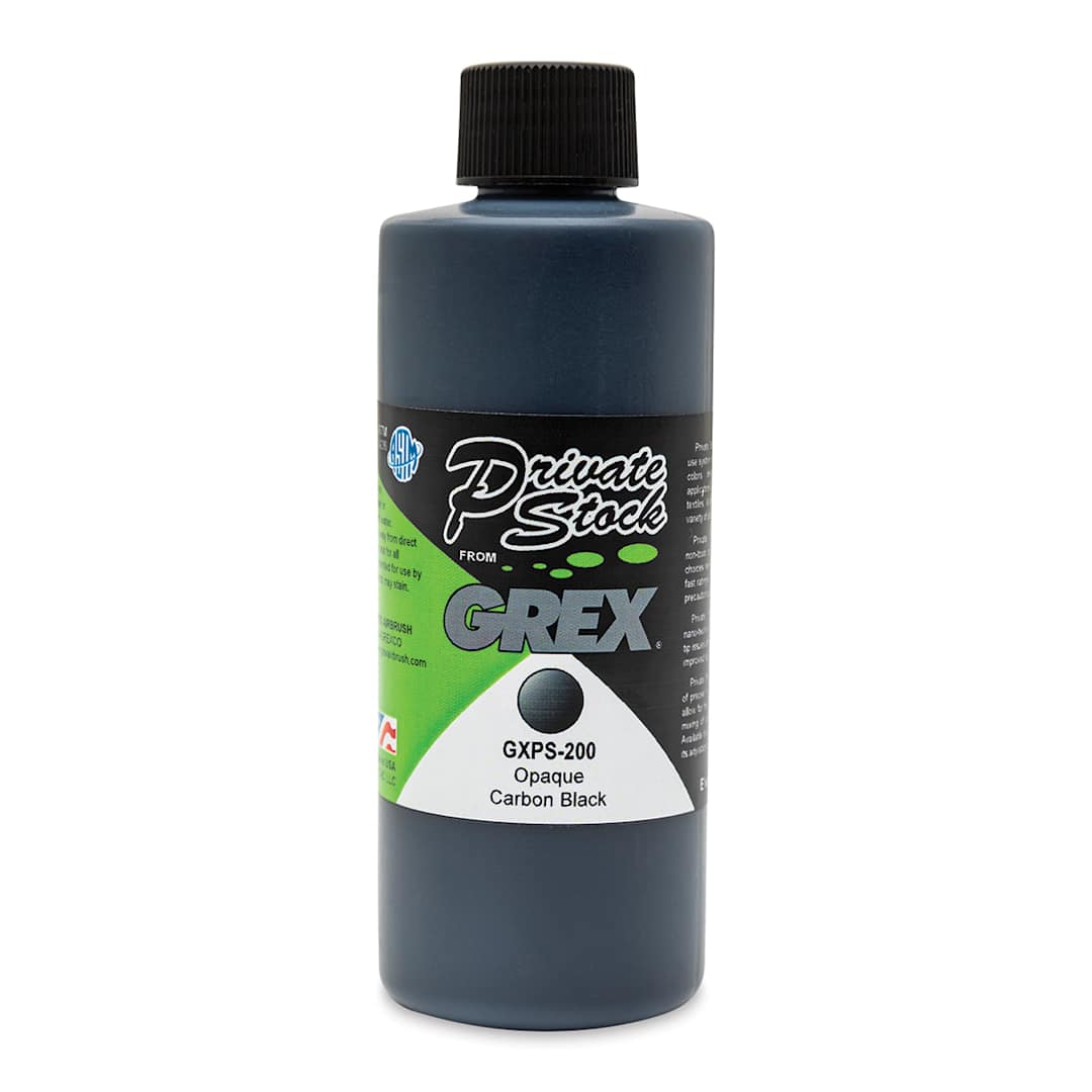 Open in modal - Grex Private Stock Airbrush Color - Opaque Carbon Black, 4 oz