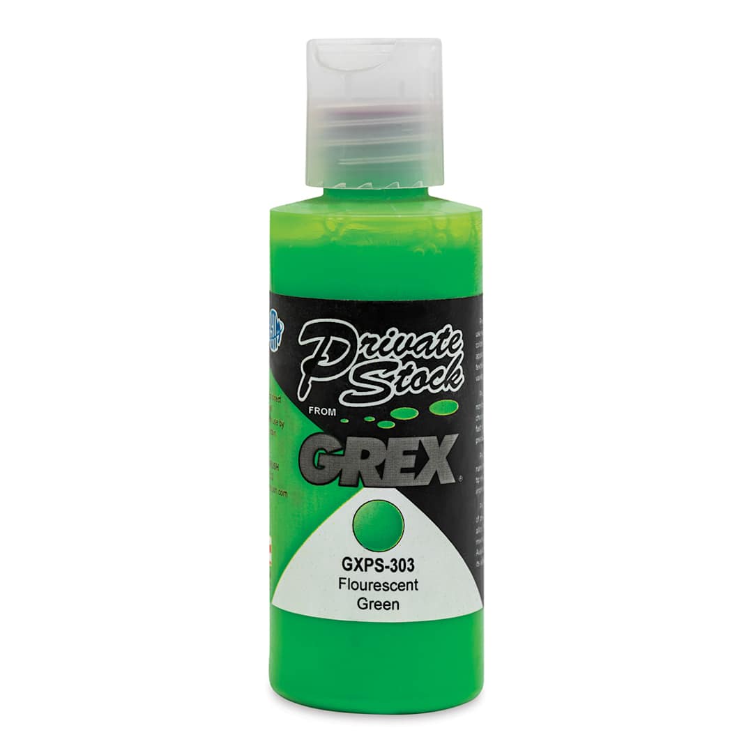 Open in modal - Grex Private Stock Airbrush Color - Fluorescent Green, 2 oz