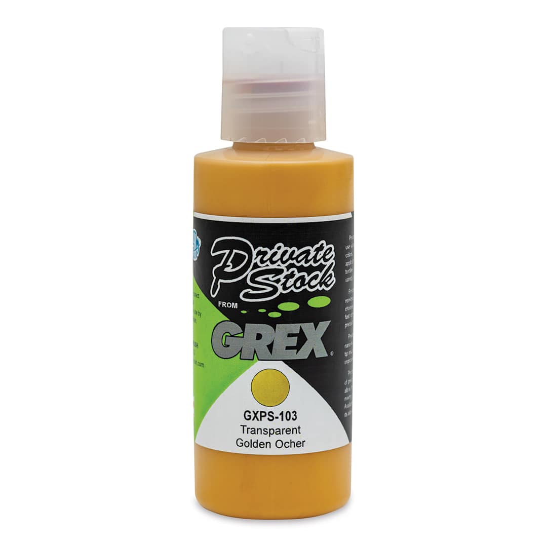 Open in modal - Grex Private Stock Airbrush Color - Transparent Golden Ocher, 2 oz