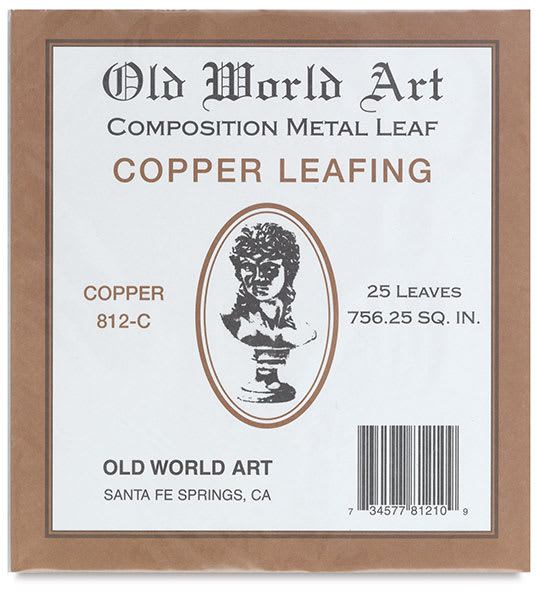 Open in modal - Old World Art Composition Metal Leaf and Kits - Front view of Package of Copper Leafing sheets