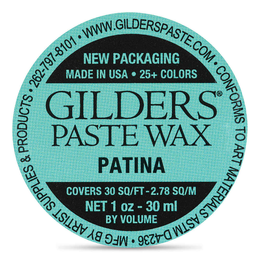 Open in modal - Gilders Paste Wax - Top view of 30 ml Tin of Patina Wax
