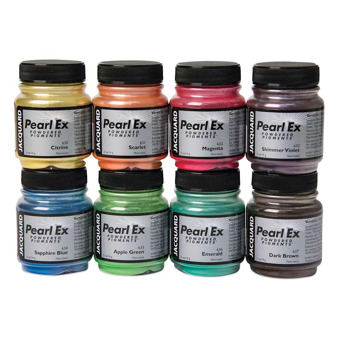 Open in modal - Jacquard Pearl-Ex Pigments Sets - Chromatic Set of 8 shown stacked