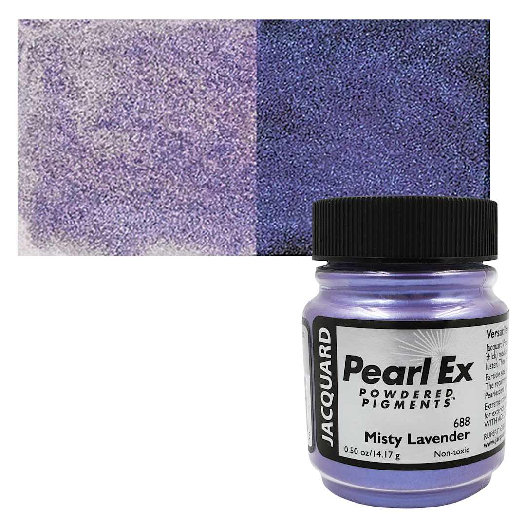Open in modal - Jacquard Pearl-Ex Pigment - 0.50 oz, Misty Lavender jar and swatch