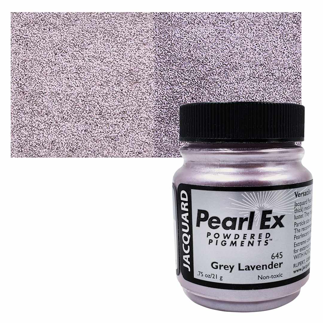 Open in modal - Jacquard Pearl-Ex Pigment - 0.75 oz, Grey Lavender jar and swatch