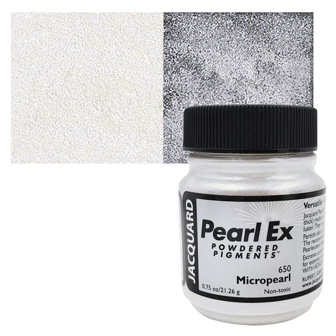 Open in modal - Jacquard Pearl-Ex Pigment - 0.75 oz, Micropearl jar and swatch