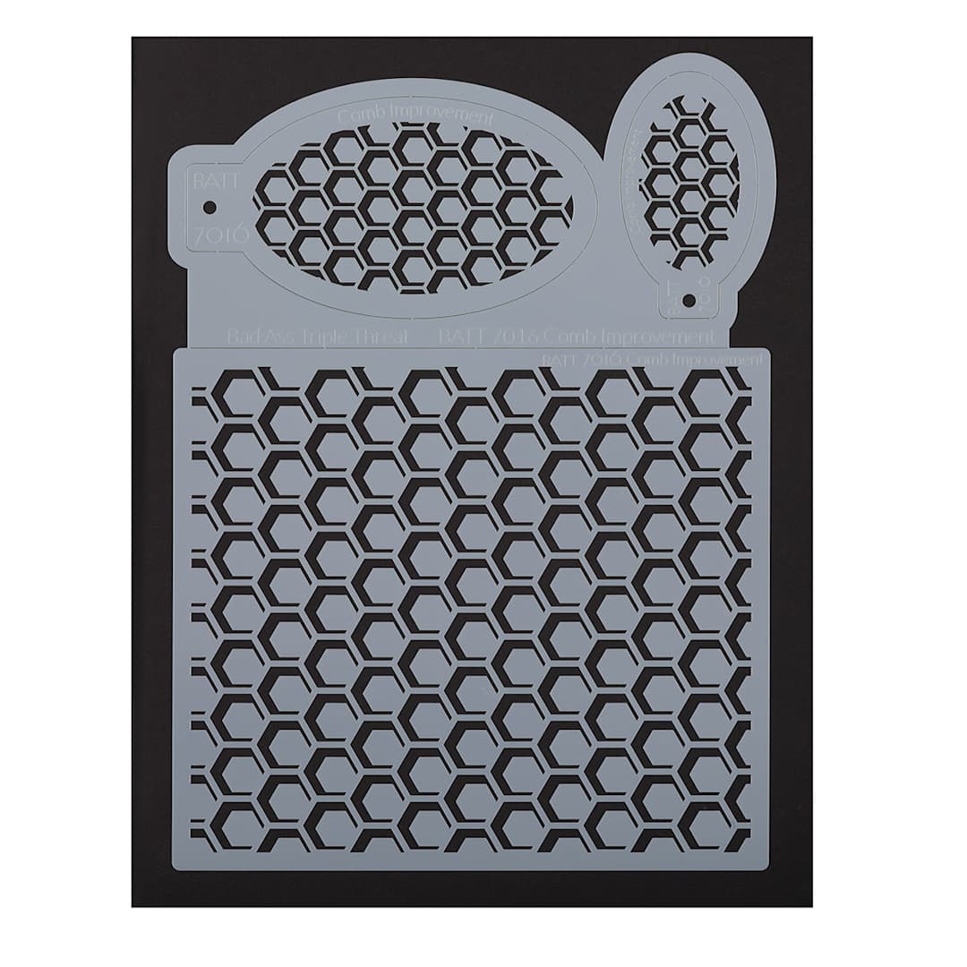 Open in modal - Graftobian Triple Threat Airbrush Stencil  - Comb Improvement