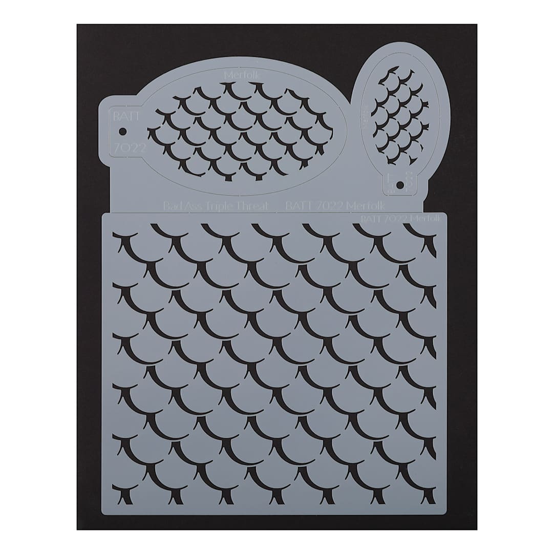 Open in modal - Graftobian Triple Threat Airbrush Stencil  - Merfolk