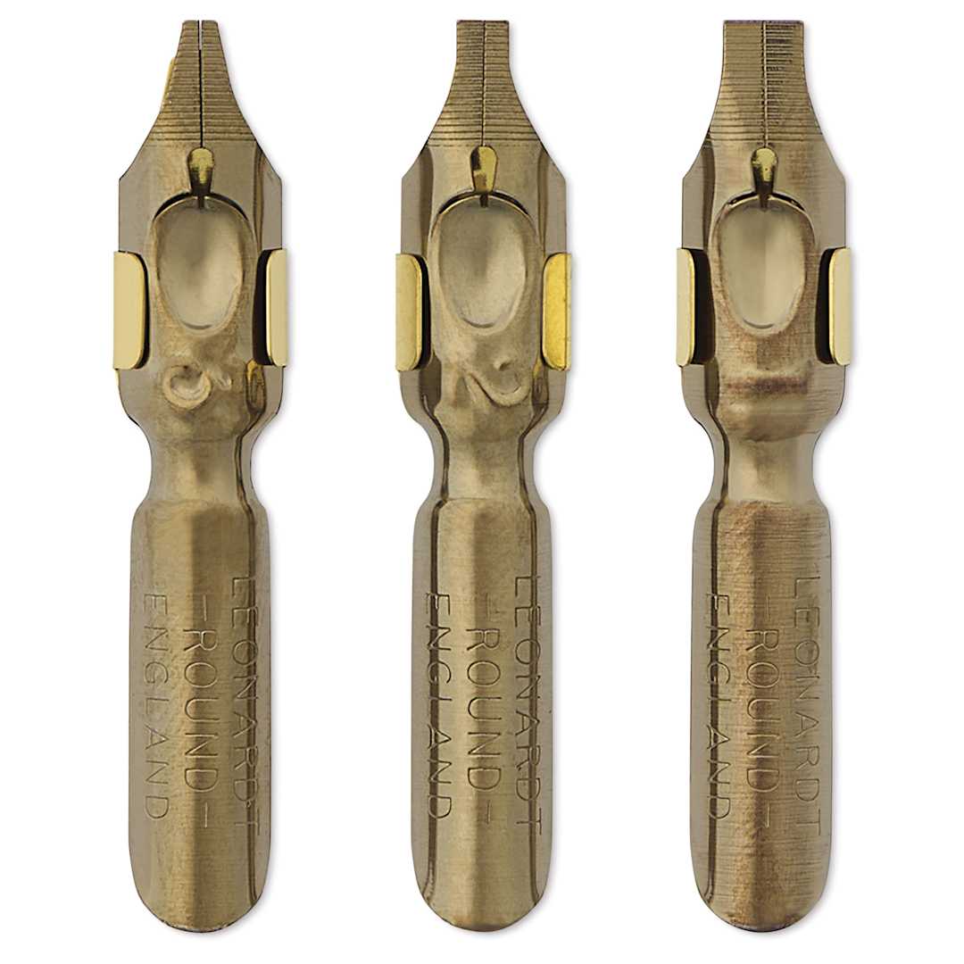 Open in modal - Manuscript Leonardt Dip Pen Nibs - Round Hand No. 1, Set of 3