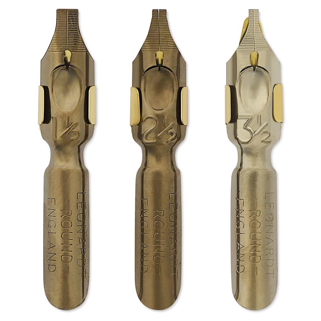Open in modal - Manuscript Leonardt Dip Pen Nibs - Round Hand No. 2, Set of 3