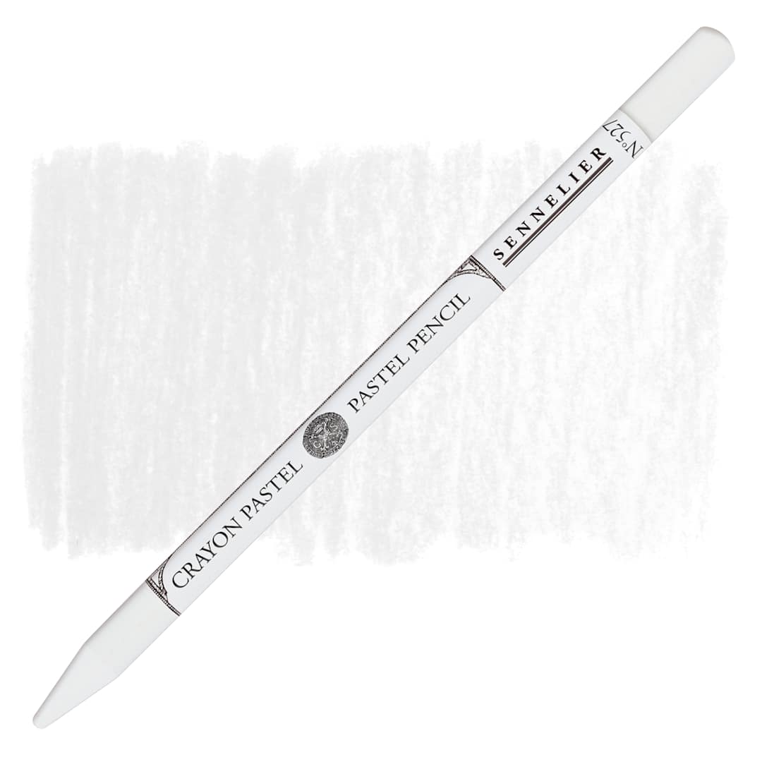 Open in modal - Sennelier Woodless Pastel Pencil - Intense White, pencil and swatch
