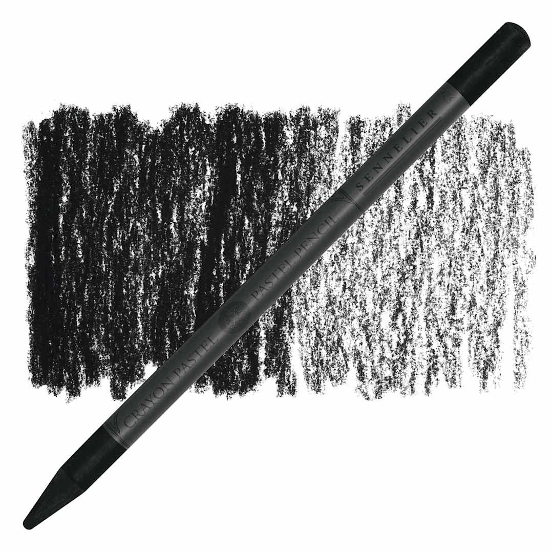 Open in modal - Sennelier Woodless Pastel Pencil - Lamp Black, pencil and swatch