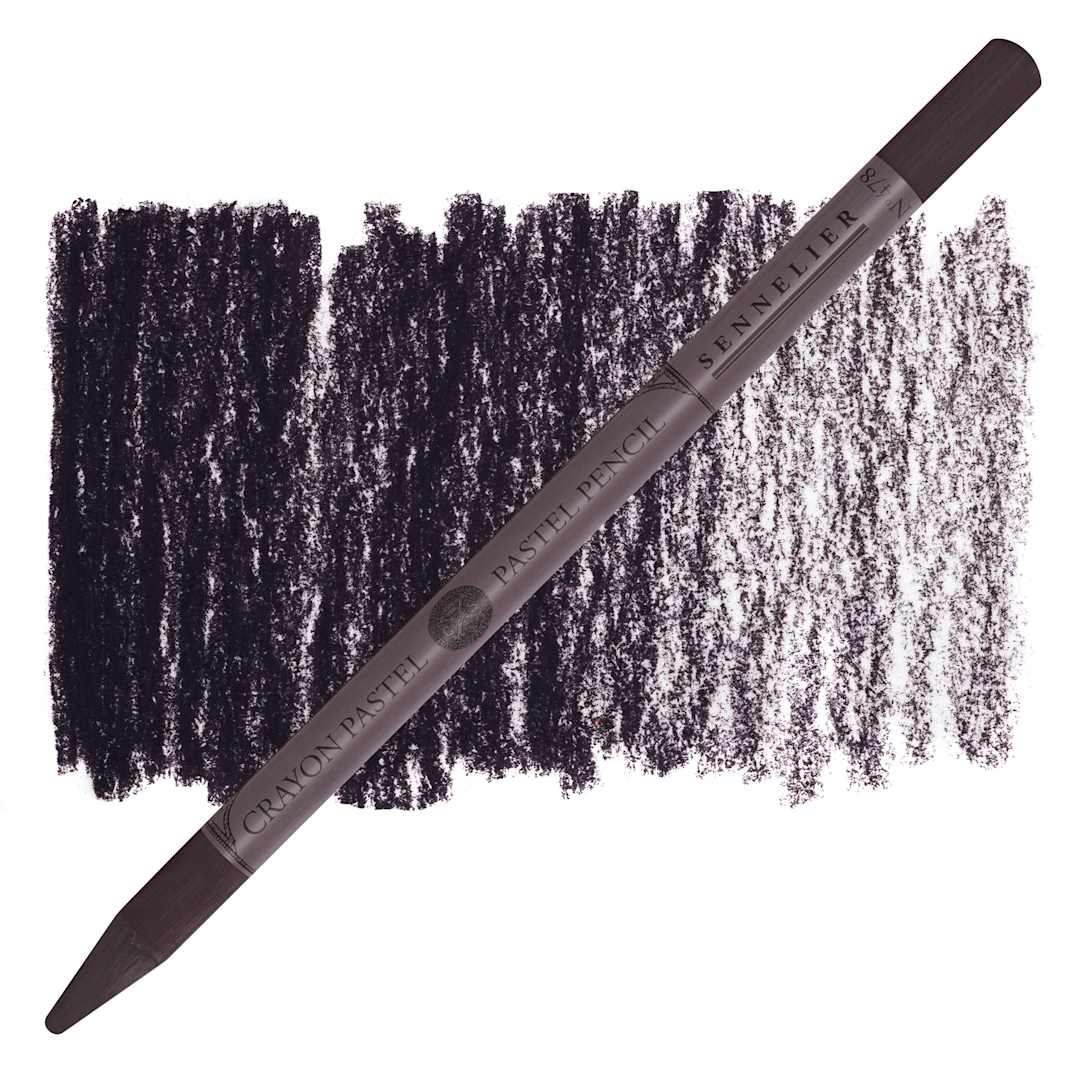 Open in modal - Sennelier Woodless Pastel Pencil - Violasceous Grey, pencil and swatch