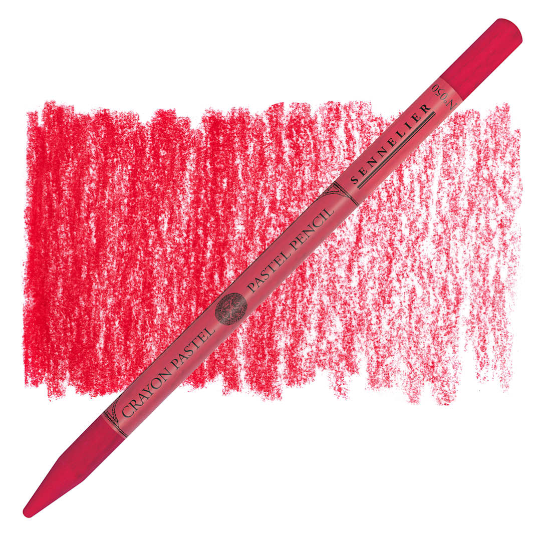 Open in modal - Sennelier Woodless Pastel Pencil - Carmine, pencil and swatch