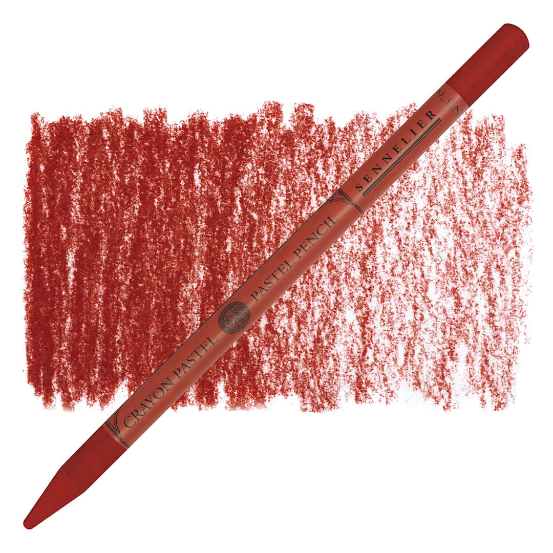 Open in modal - Sennelier Woodless Pastel Pencil - Burnt Madder, pencil and swatch