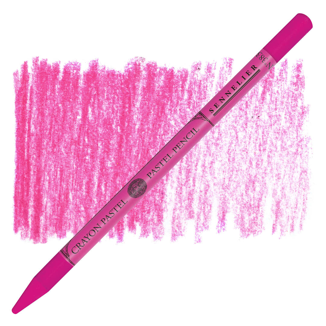 Open in modal - Sennelier Woodless Pastel Pencil - Madder Carmine, pencil and swatch