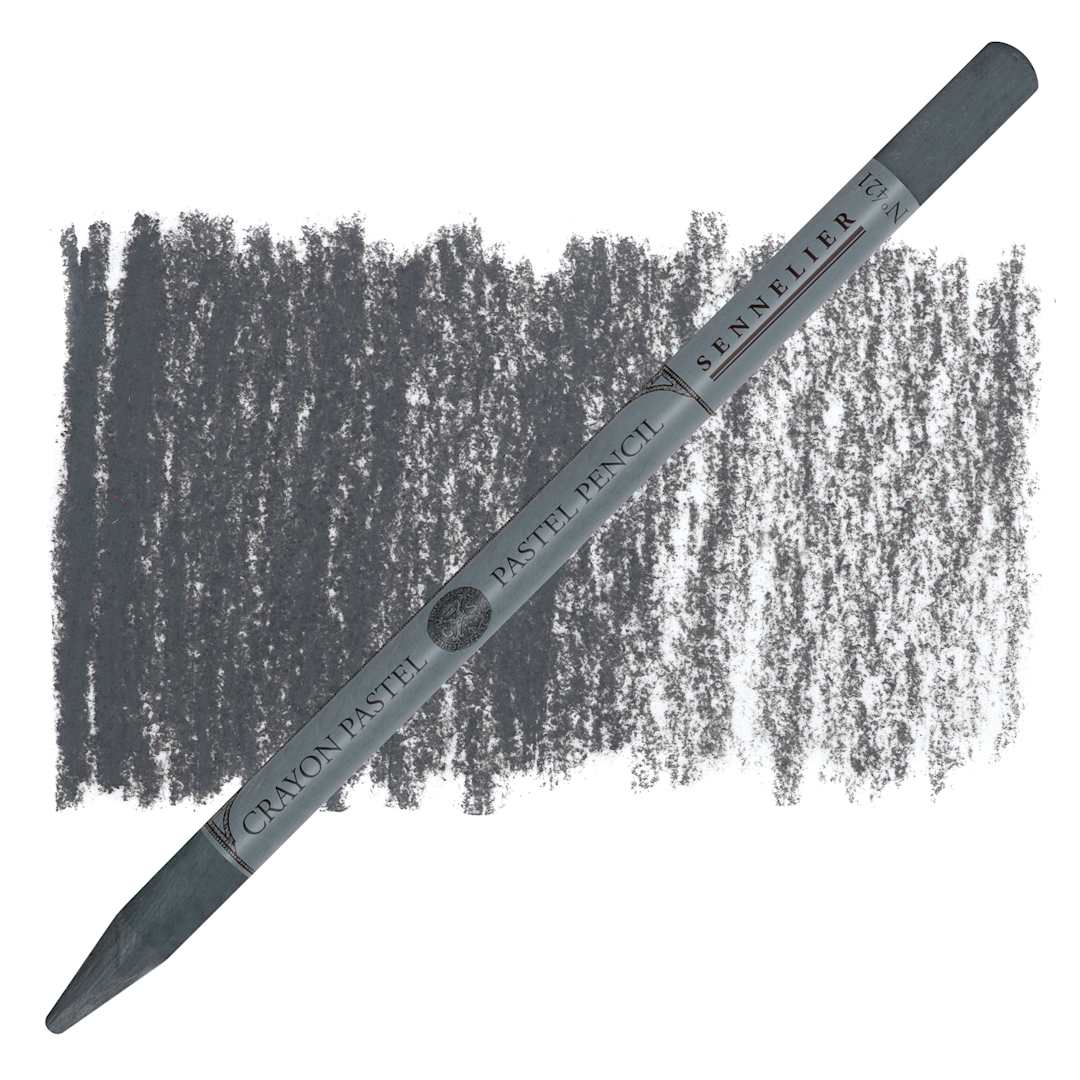Open in modal - Sennelier Woodless Pastel Pencil - Blue Grey, pencil and swatch