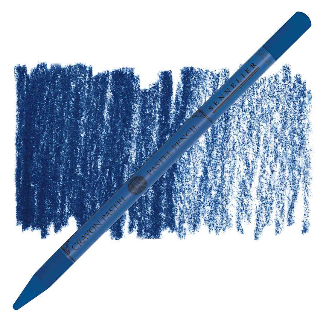Open in modal - Sennelier Woodless Pastel Pencil - Prussian Blue, pencil and swatch