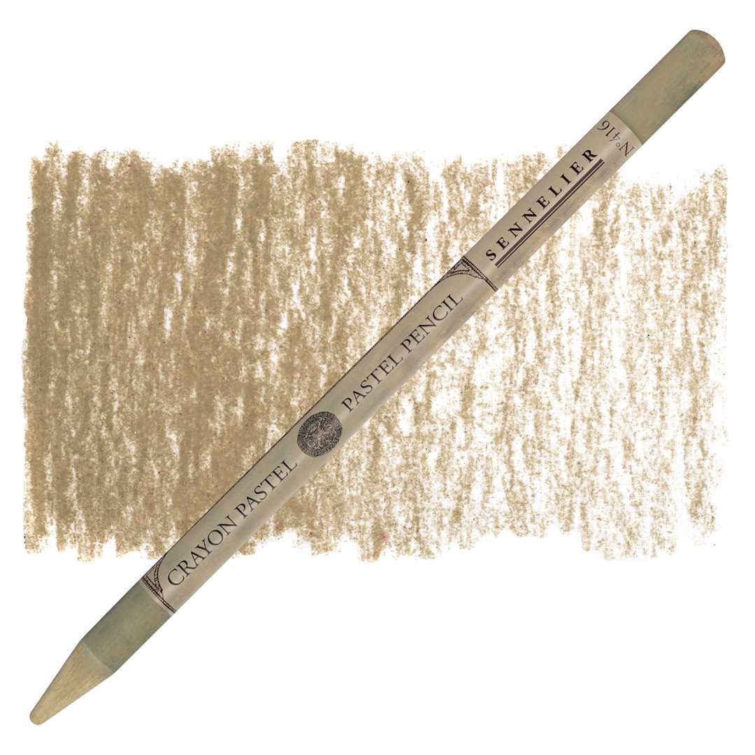 Open in modal - Sennelier Woodless Pastel Pencil - Cassel Earth, pencil and swatch