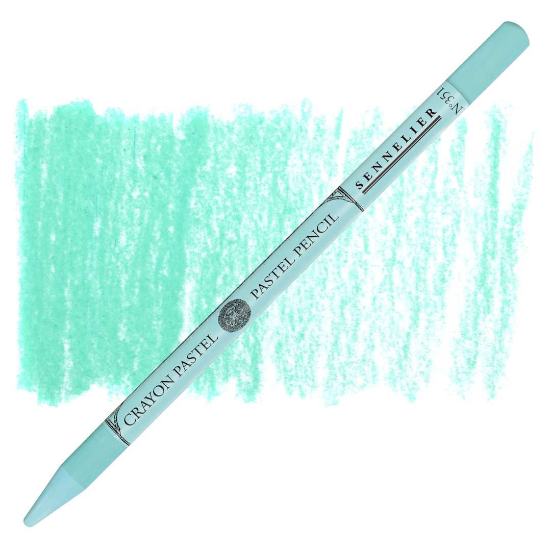 Open in modal - Sennelier Woodless Pastel Pencil - Cinereous Green, pencil and swatch