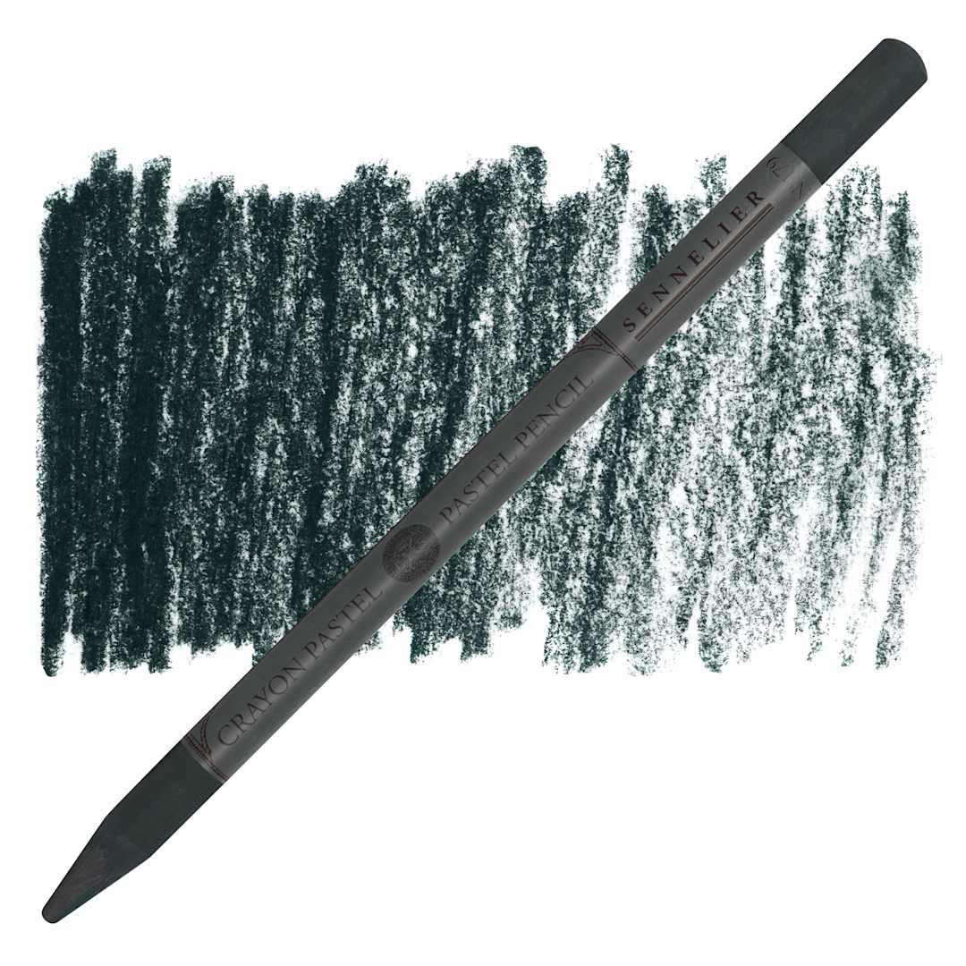 Open in modal - Sennelier Woodless Pastel Pencil - Black Green, pencil and swatch