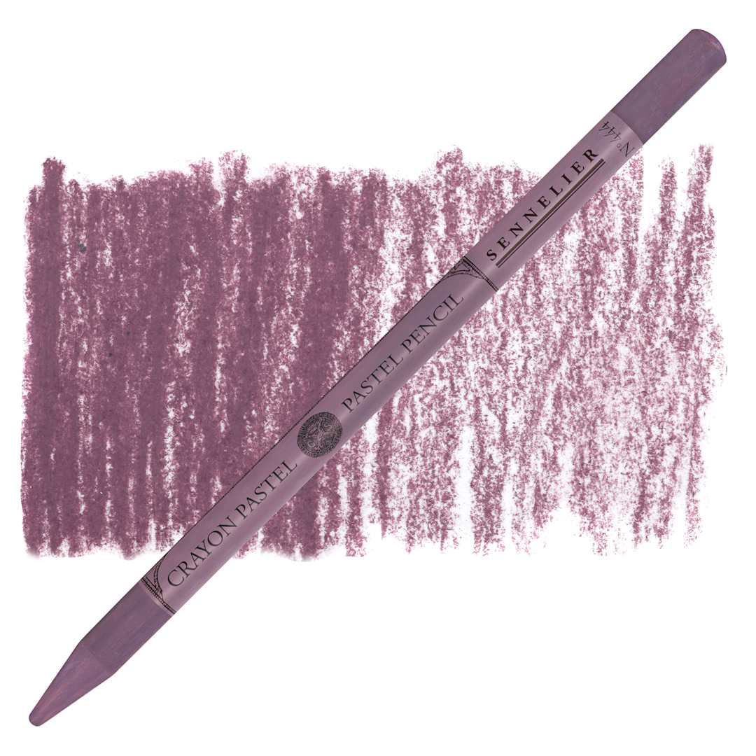 Open in modal - Sennelier Woodless Pastel Pencil - Violet Brown Lake, pencil and swatch