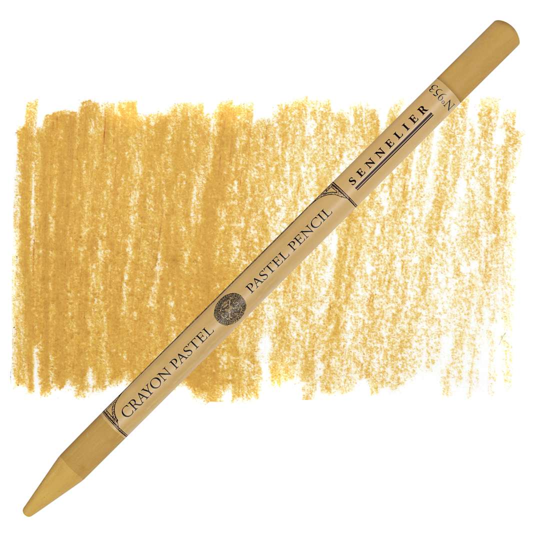 Open in modal - Sennelier Woodless Pastel Pencil - Amber, pencil and swatch