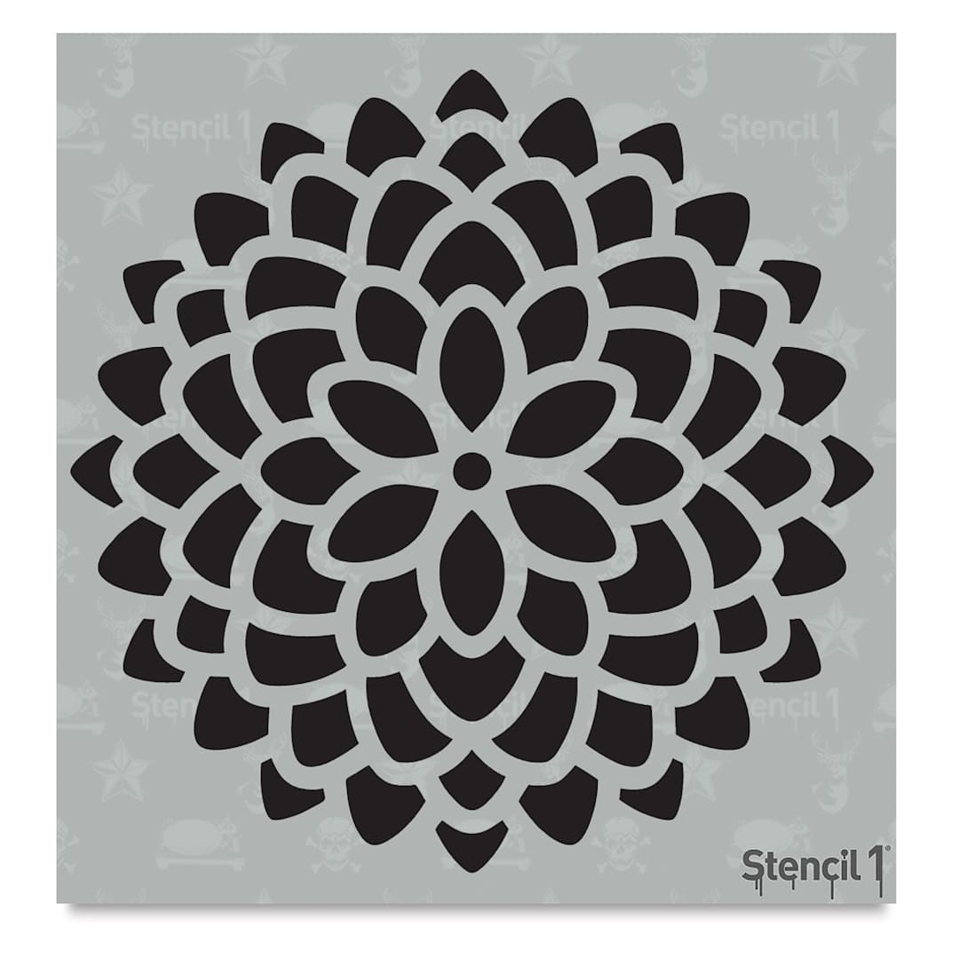 Open in modal - Stencil1 Stencil - Chrysanthemum, 5-3/4'' x 6''