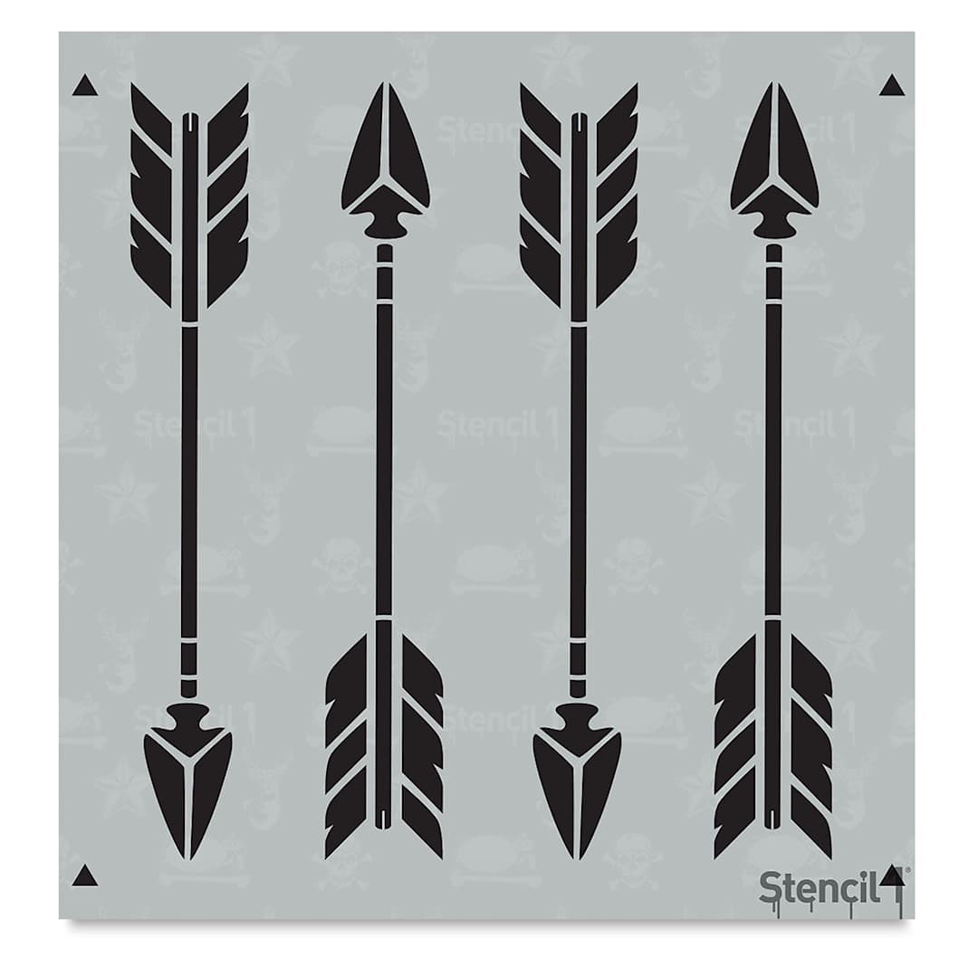 Open in modal - Stencil1 Stencil - Arrow, Repeat Pattern, 5-3/4'' x 6''