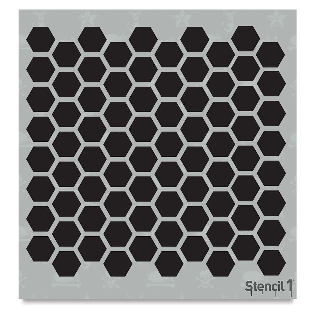 Open in modal - Stencil1 Stencil - Hexagon, Repeat Pattern, 5-3/4'' x 6''