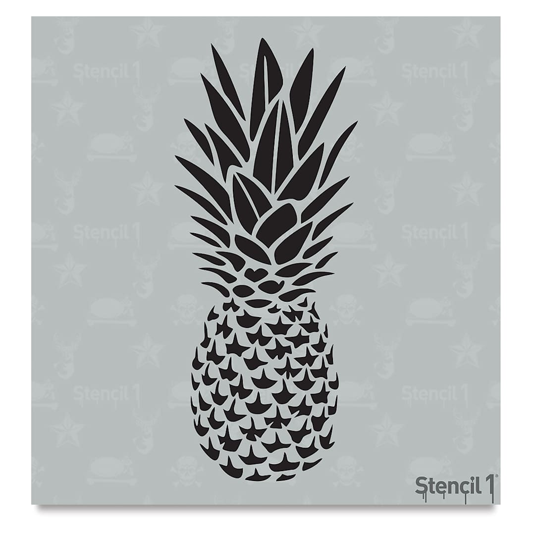 Open in modal - Stencil1 Stencil - Top view of Pineapple Stencil