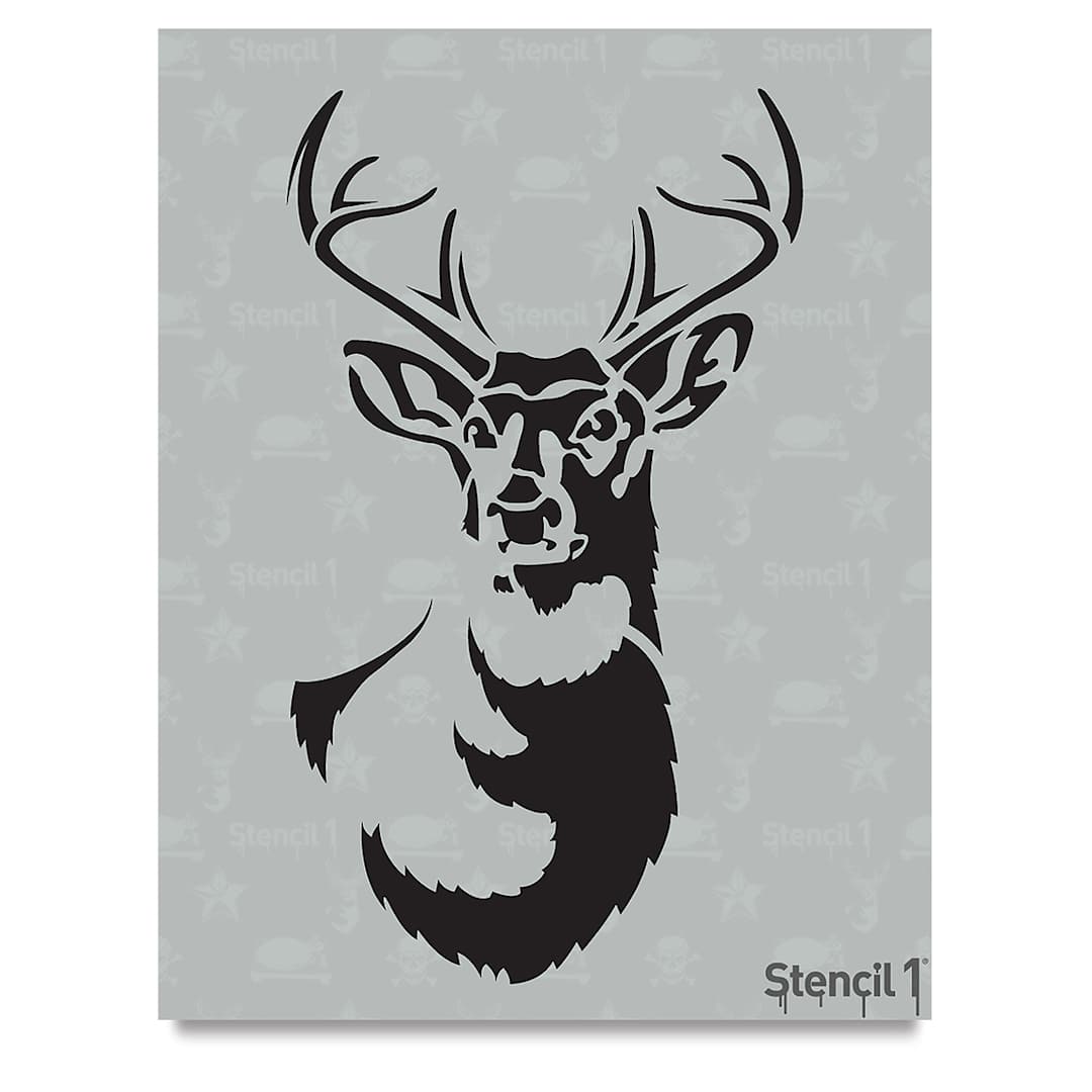 Open in modal - Stencil1 Stencil - Antlered Deer, 8-1/2'' x 11''